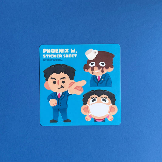 Ace Attorney Phoenix Wright Sticker Sheet