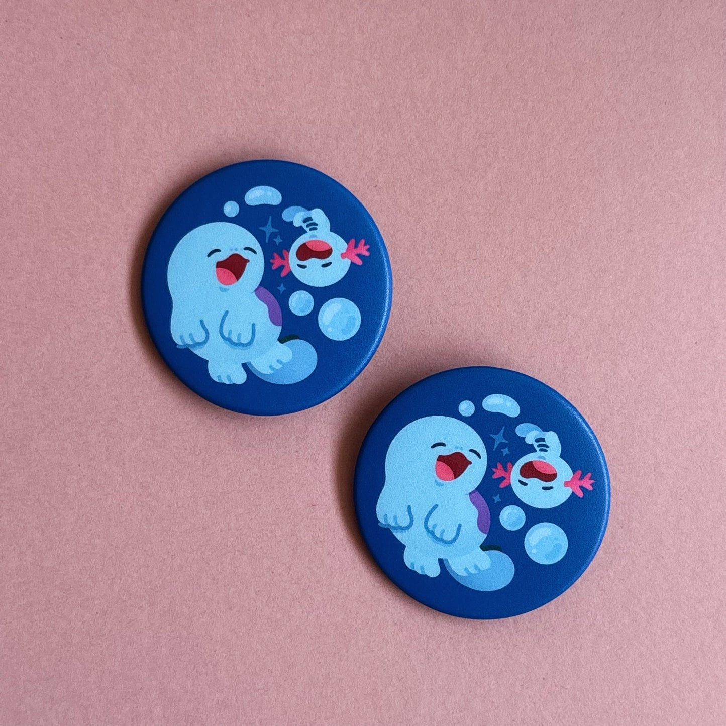 Swimming Sire Button Pins
