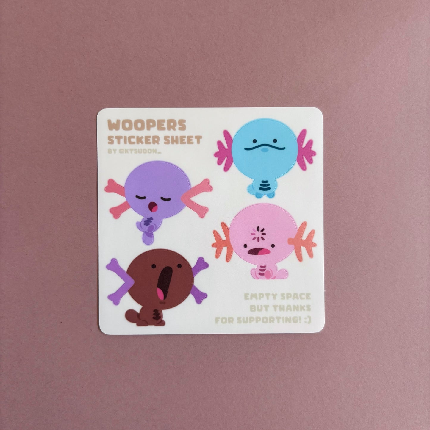 Wooper Sticker Sheet