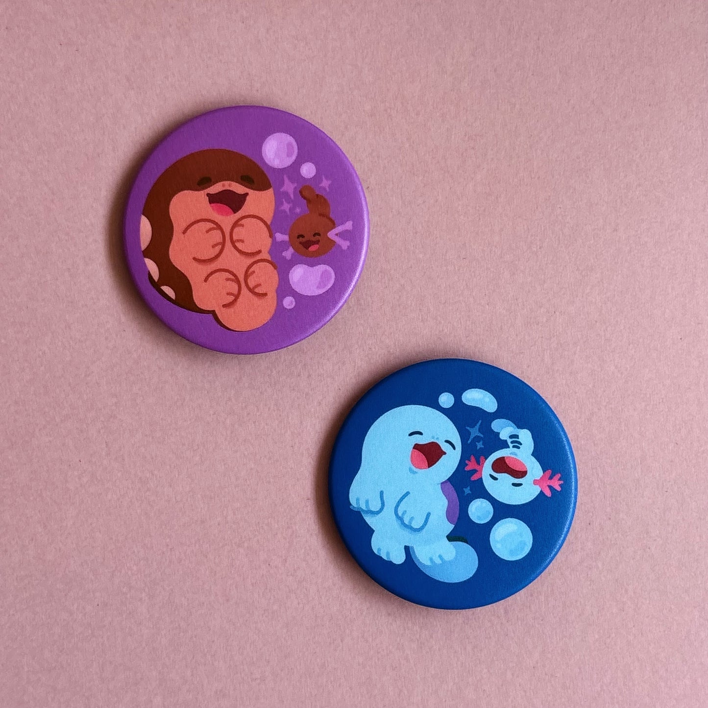 Swimming Sire Button Pins