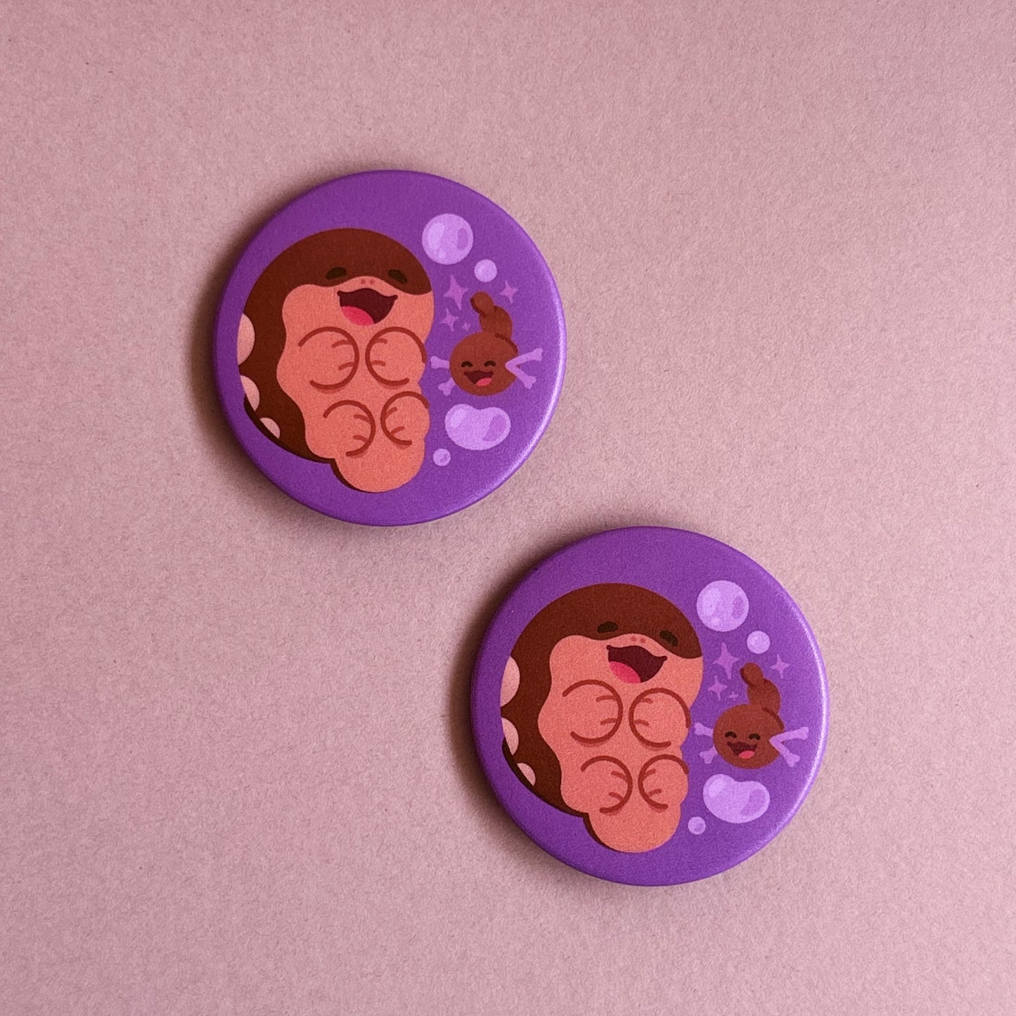 Swimming Sire Button Pins