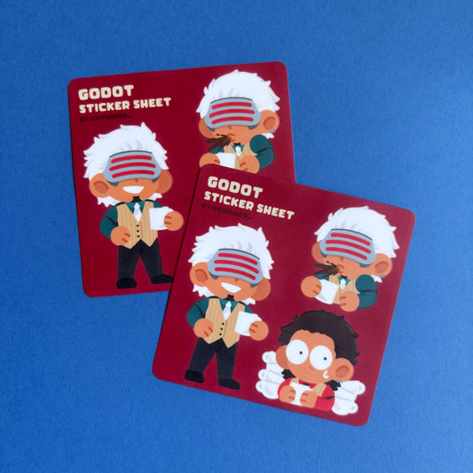Ace Attorney Godot Sticker Sheet