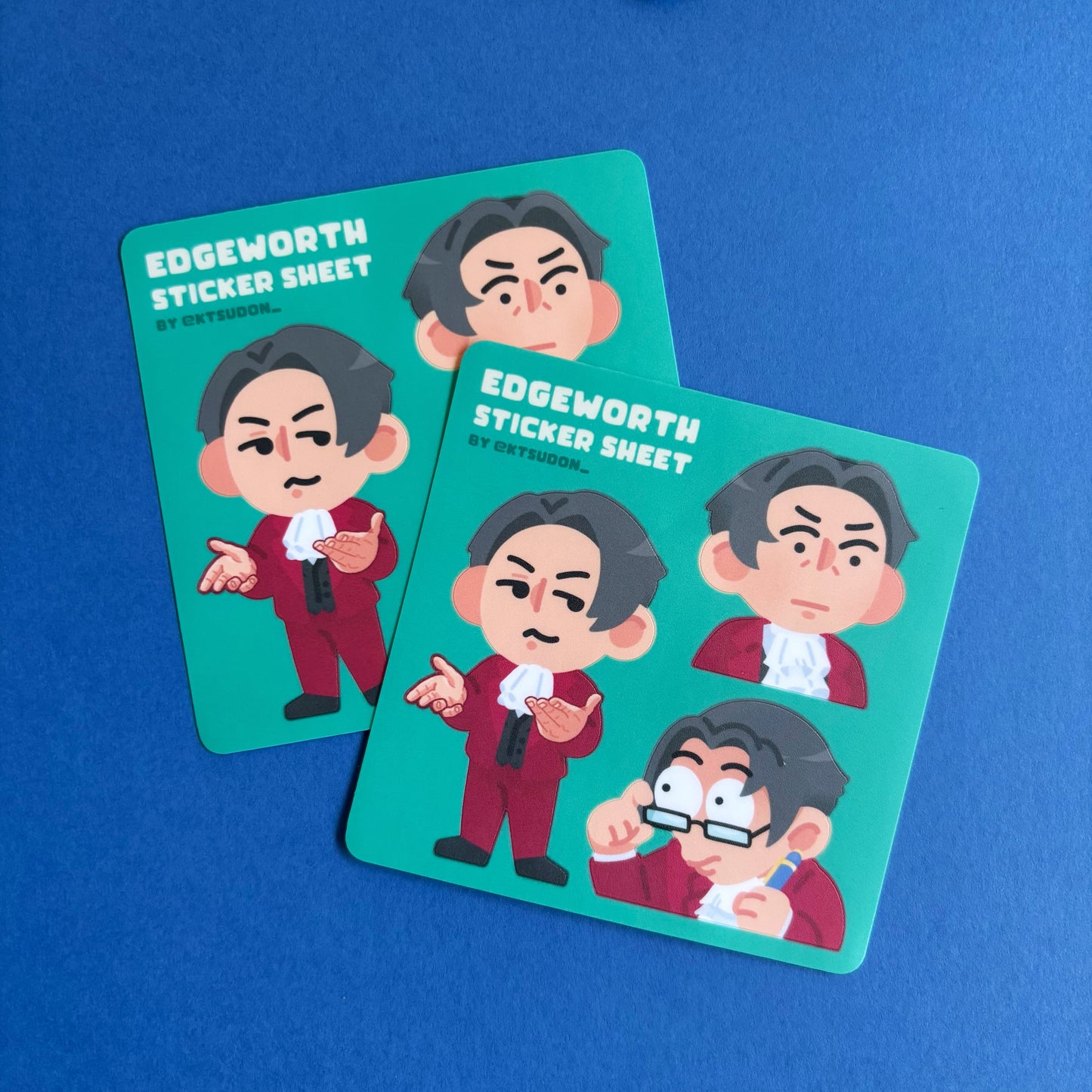Ace Attorney Miles Edgeworth Sticker Sheet