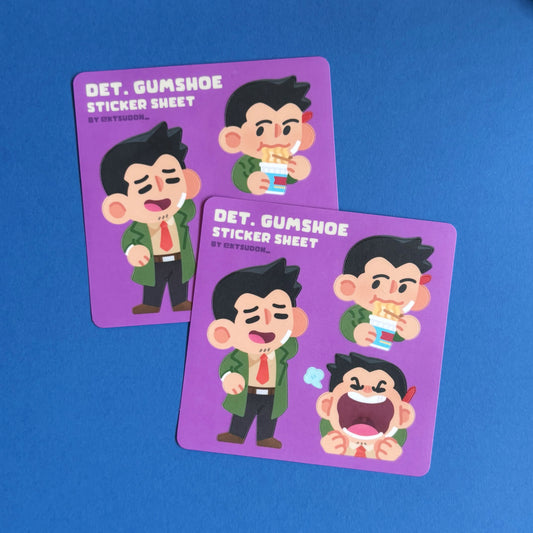 Ace Attorney Gumshoe Sticker Sheet