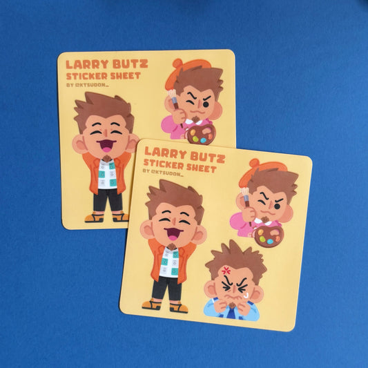 Ace Attorney Larry Butz Sticker Sheet