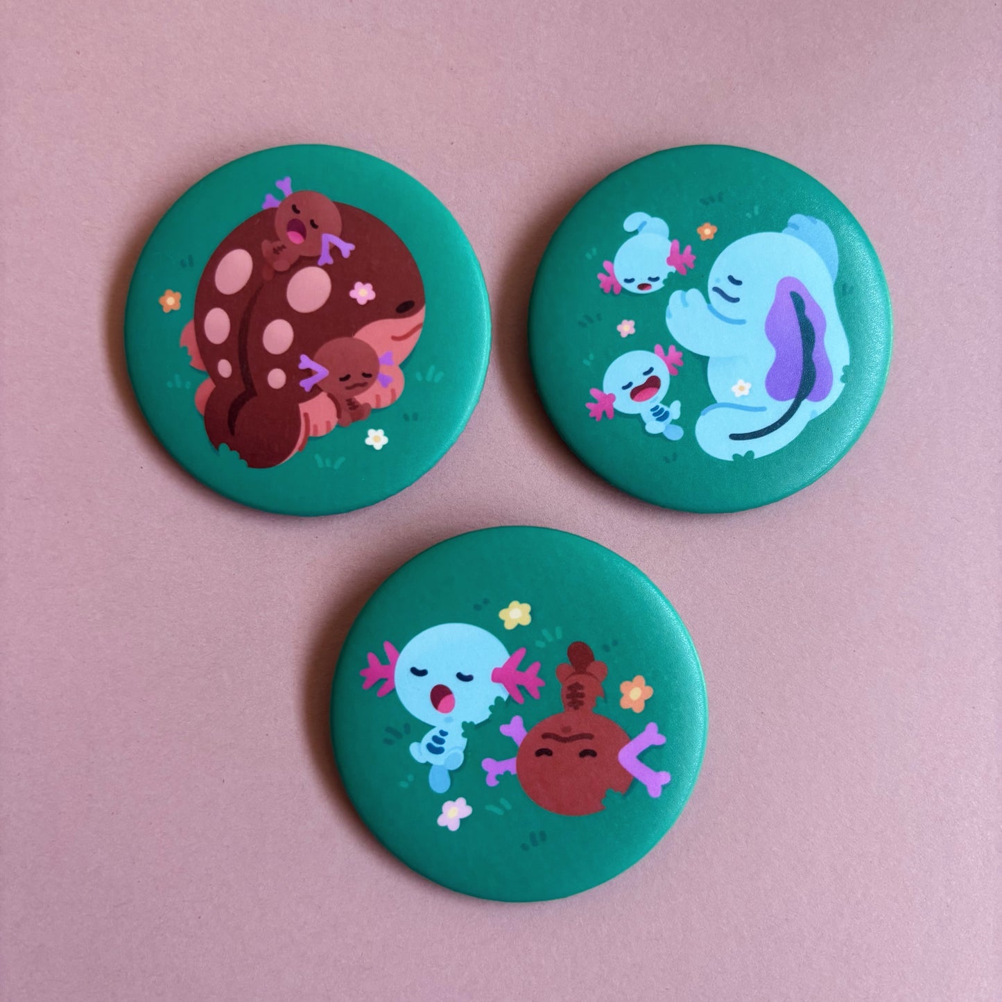 Sleepy Sire Button Pins